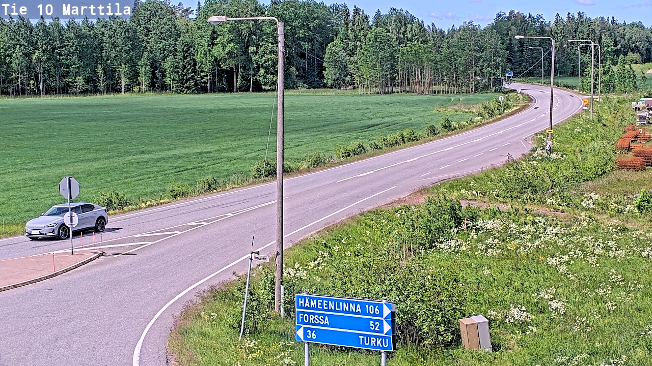 Weather Camera Image Väg 10 S:t Mårtens, Marttila, Varsinais-Suomi
