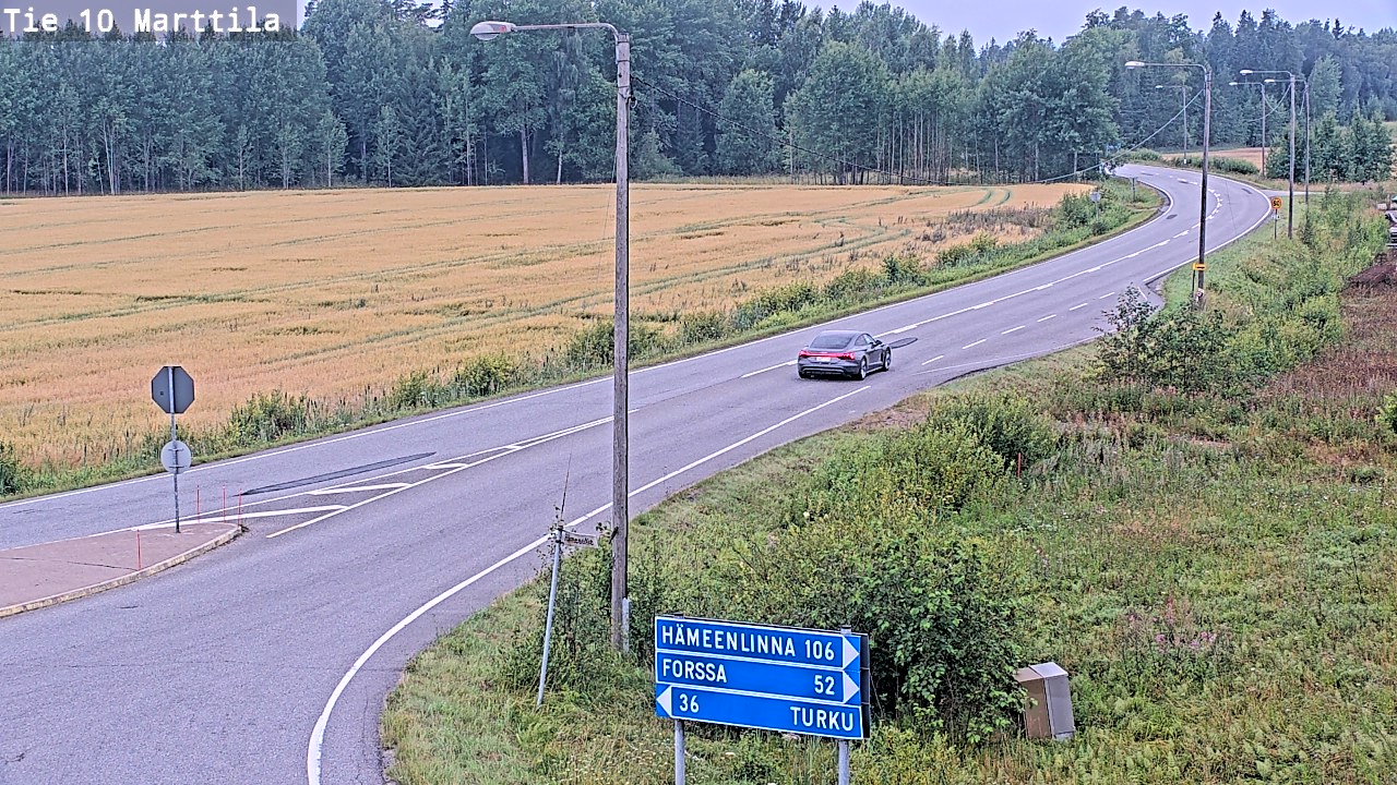 Weather Camera Image Väg 10 S:t Mårtens, Marttila, Varsinais-Suomi