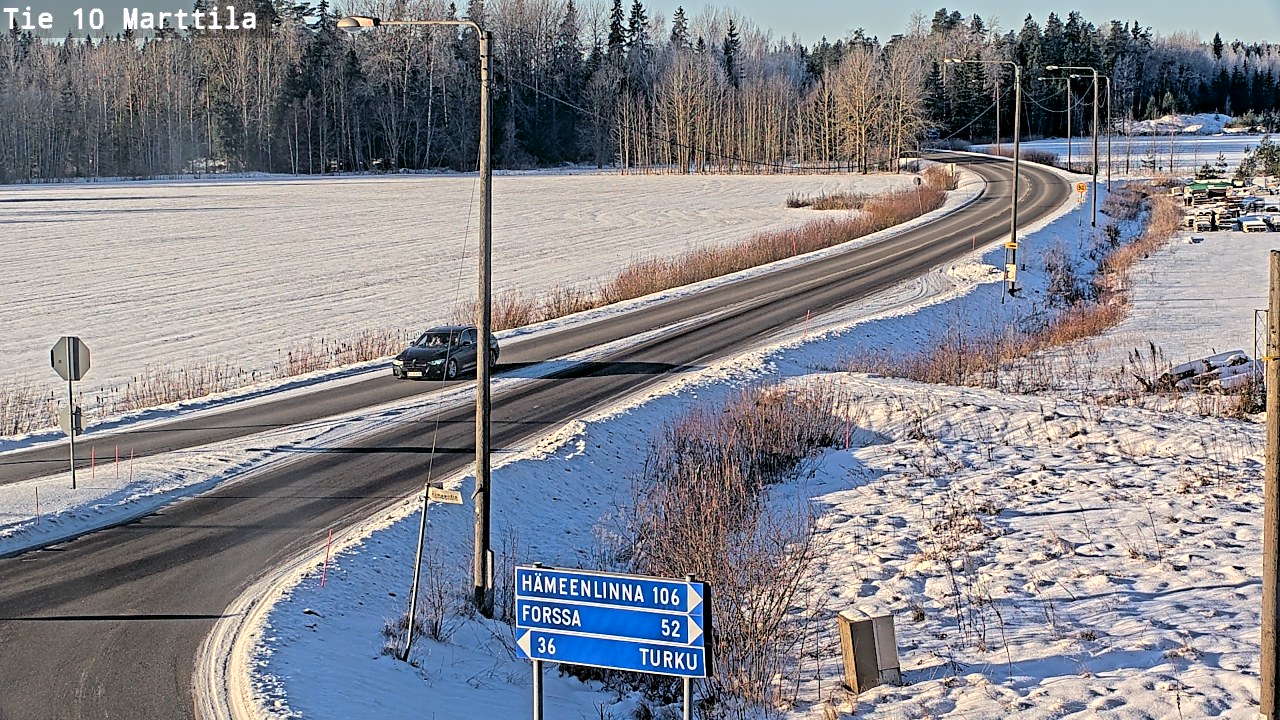 Weather Camera Image Väg 10 S:t Mårtens, Marttila, Varsinais-Suomi