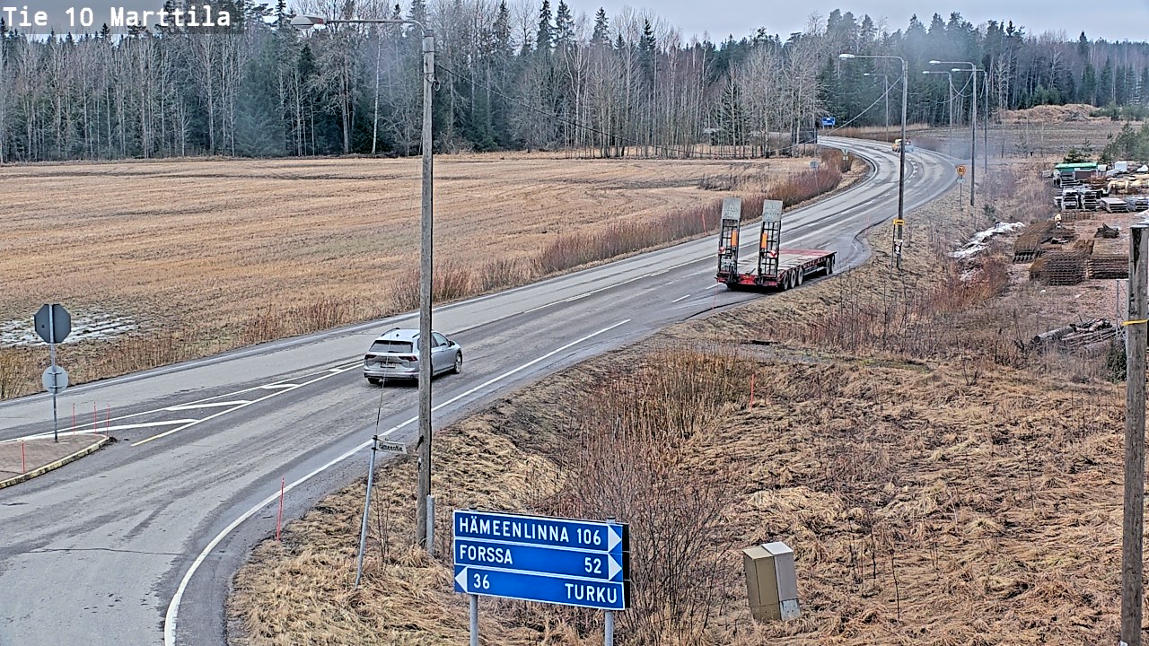 Weather Camera Image Väg 10 S:t Mårtens, Marttila, Varsinais-Suomi