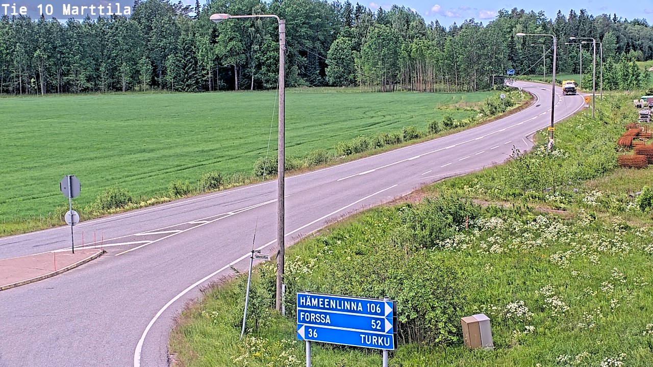 Weather Camera Image Väg 10 S:t Mårtens, Marttila, Varsinais-Suomi