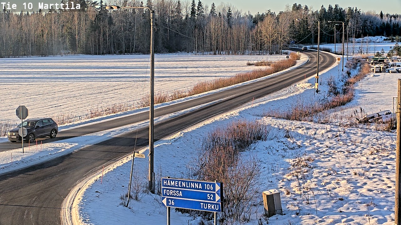 Weather Camera Image Väg 10 S:t Mårtens, Marttila, Varsinais-Suomi