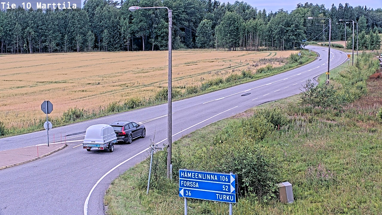 Weather Camera Image Väg 10 S:t Mårtens, Marttila, Varsinais-Suomi
