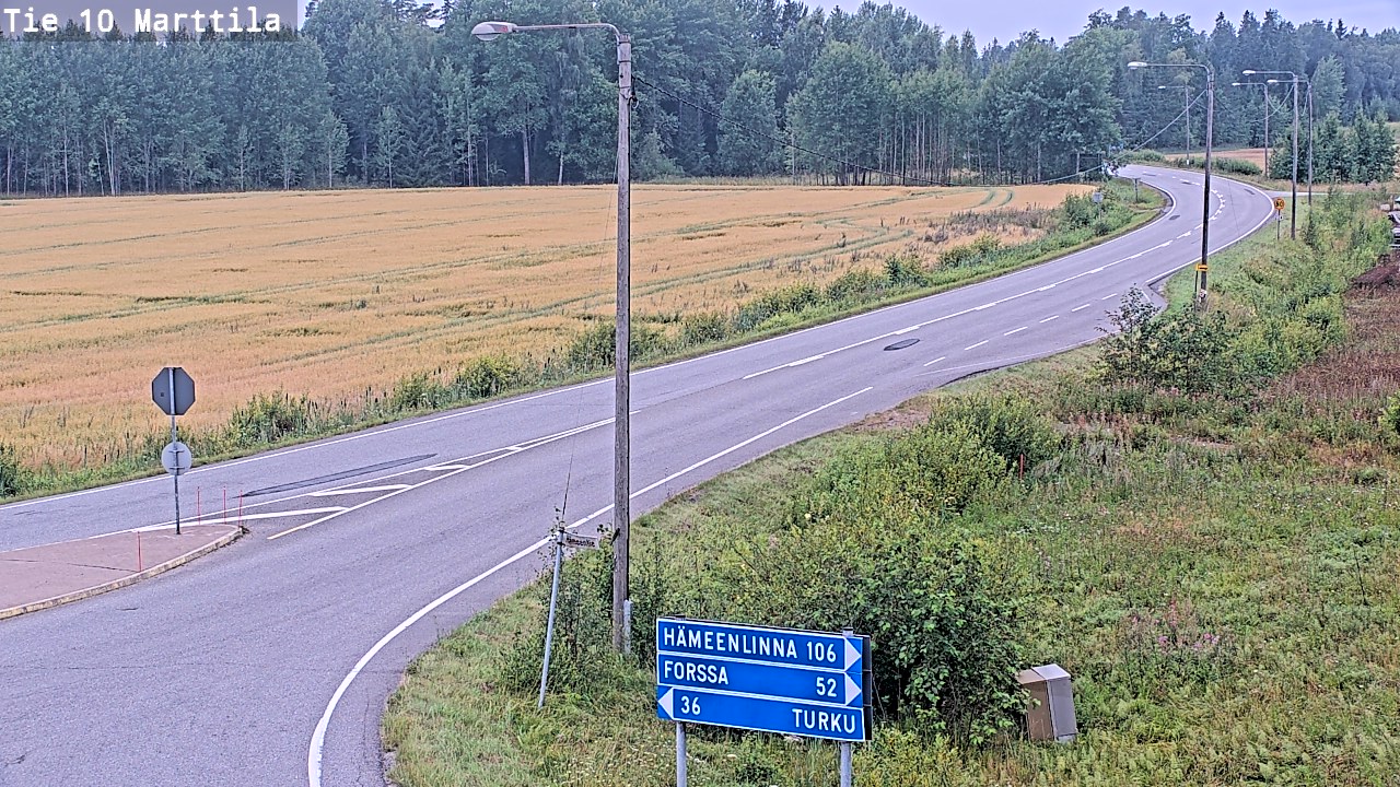 Weather Camera Image Väg 10 S:t Mårtens, Marttila, Varsinais-Suomi
