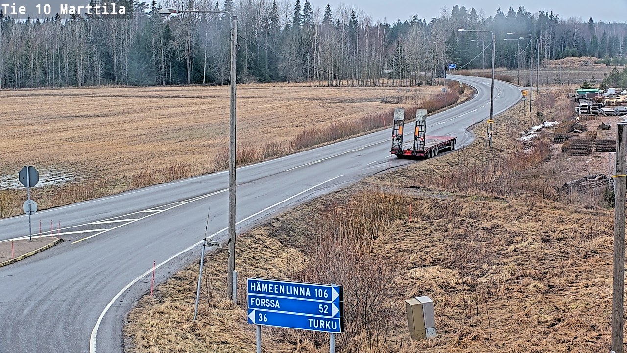 Weather Camera Image Väg 10 S:t Mårtens, Marttila, Varsinais-Suomi