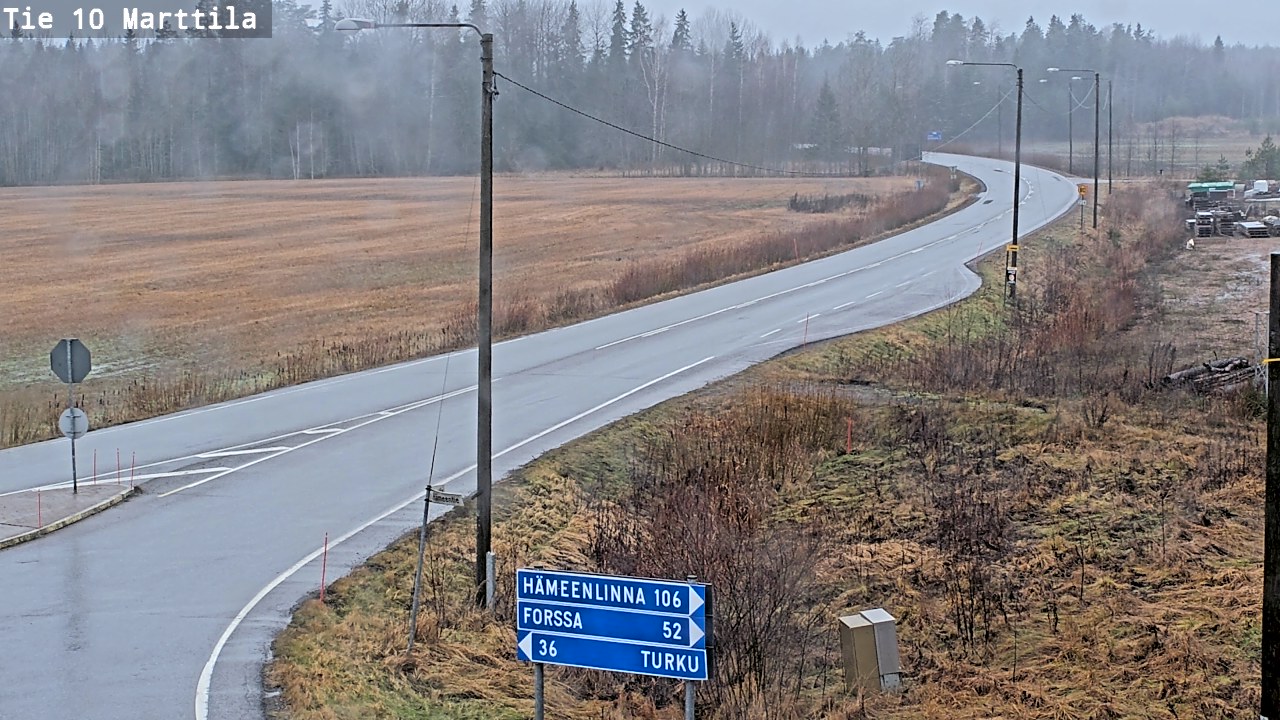 Weather Camera Image Väg 10 S:t Mårtens, Marttila, Varsinais-Suomi