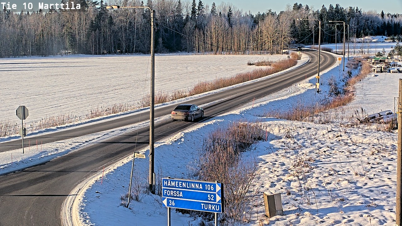 Weather Camera Image Väg 10 S:t Mårtens, Marttila, Varsinais-Suomi