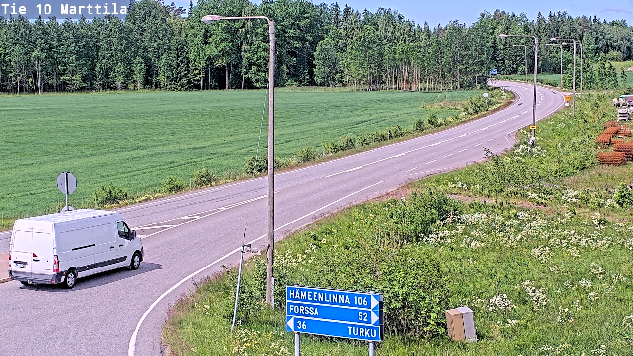 Weather Camera Image Väg 10 S:t Mårtens, Marttila, Varsinais-Suomi