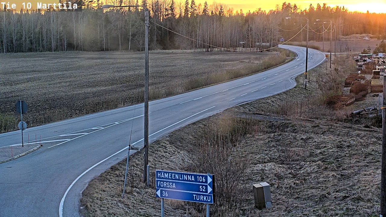 Weather Camera Image Väg 10 S:t Mårtens, Marttila, Varsinais-Suomi