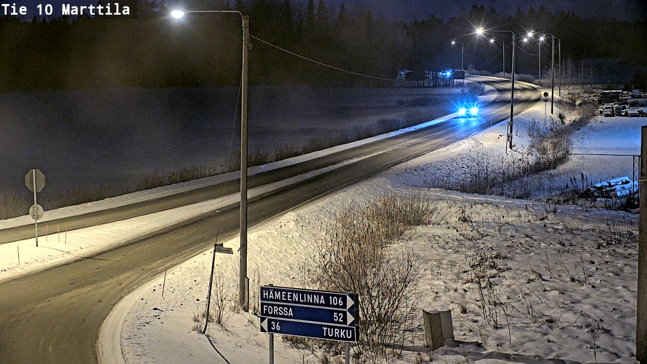 Weather Camera Image Väg 10 S:t Mårtens, Marttila, Varsinais-Suomi