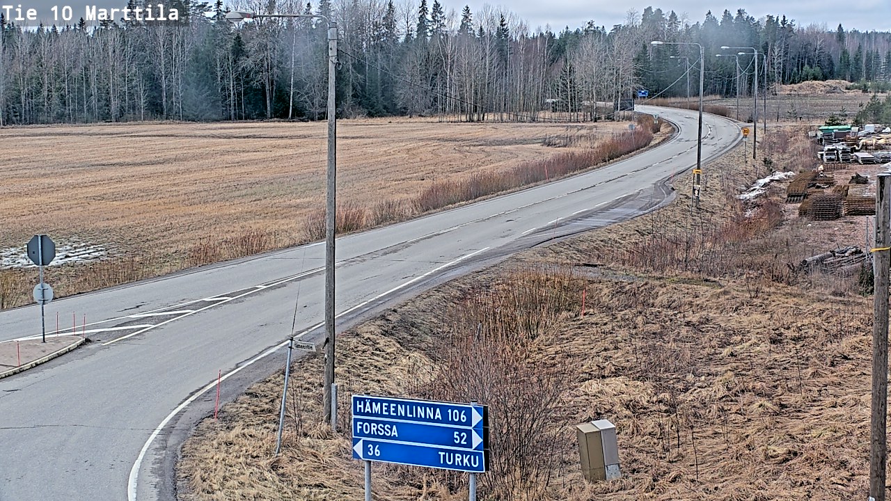 Weather Camera Image Väg 10 S:t Mårtens, Marttila, Varsinais-Suomi