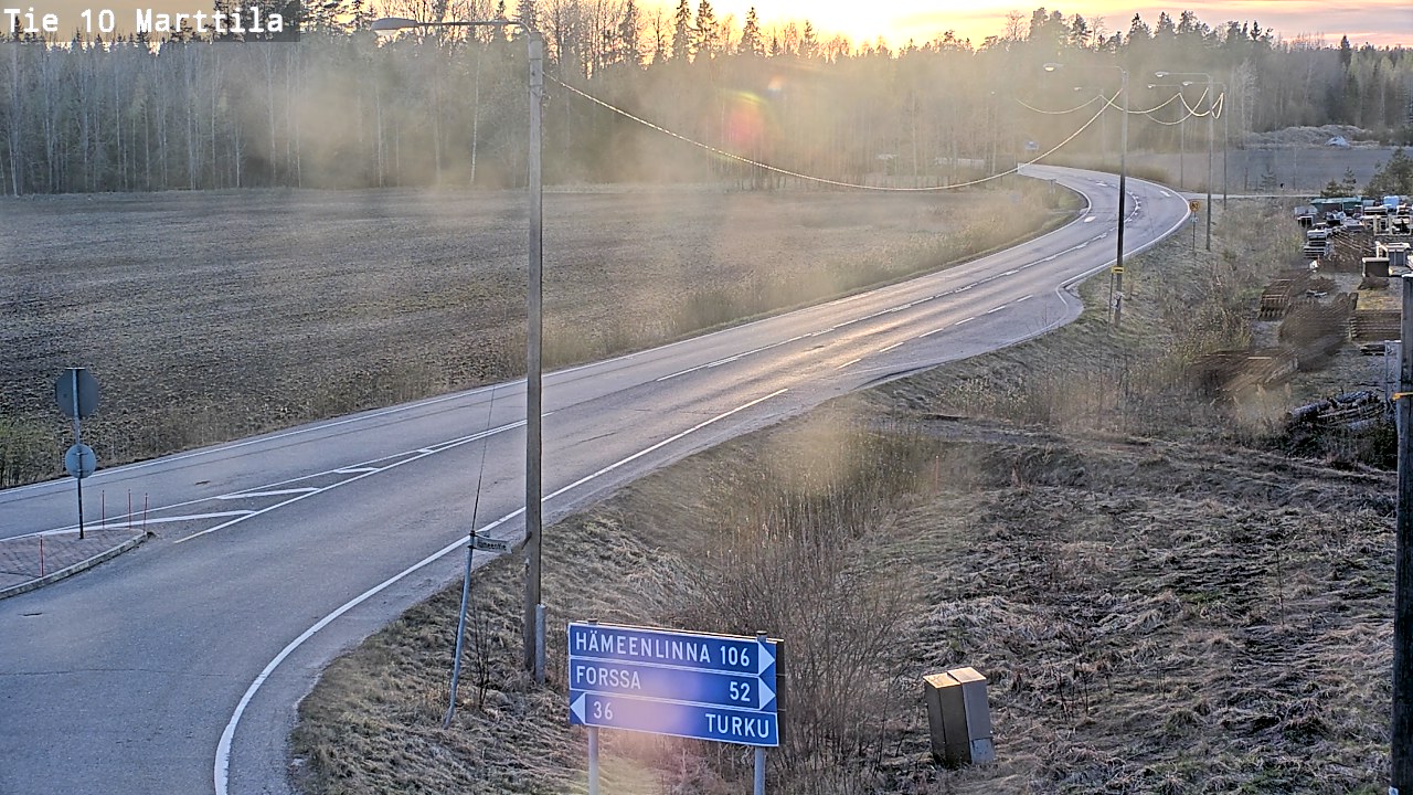 Weather Camera Image Väg 10 S:t Mårtens, Marttila, Varsinais-Suomi