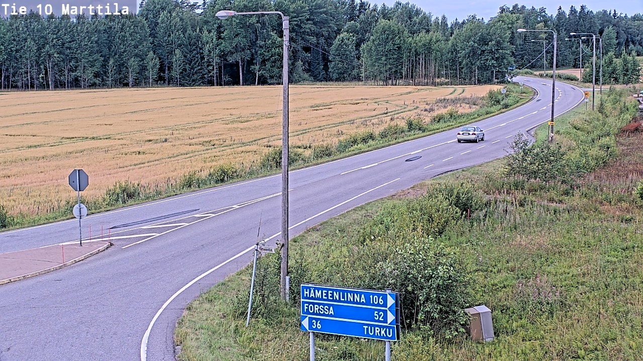 Weather Camera Image Väg 10 S:t Mårtens, Marttila, Varsinais-Suomi
