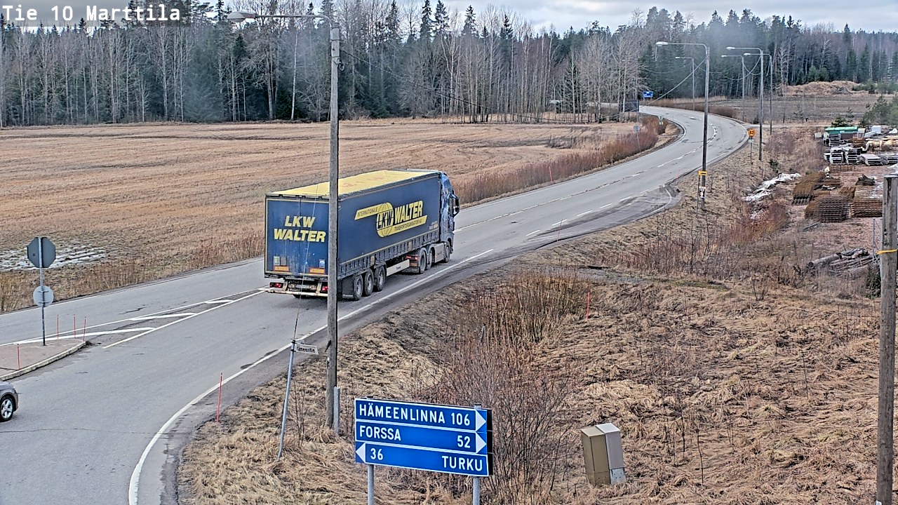 Weather Camera Image Väg 10 S:t Mårtens, Marttila, Varsinais-Suomi