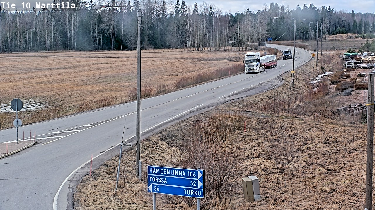 Weather Camera Image Väg 10 S:t Mårtens, Marttila, Varsinais-Suomi