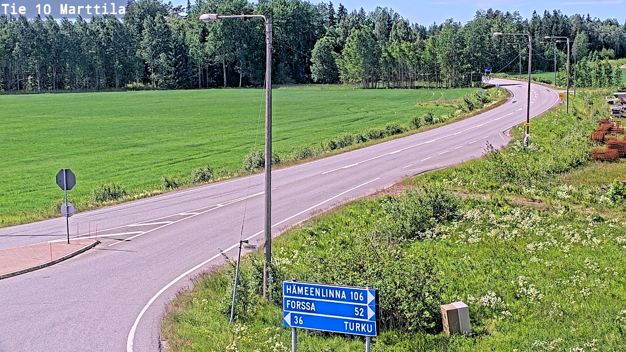 Weather Camera Image Väg 10 S:t Mårtens, Marttila, Varsinais-Suomi