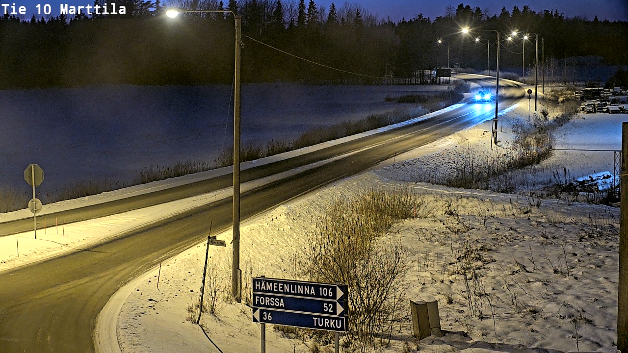 Weather Camera Image Väg 10 S:t Mårtens, Marttila, Varsinais-Suomi