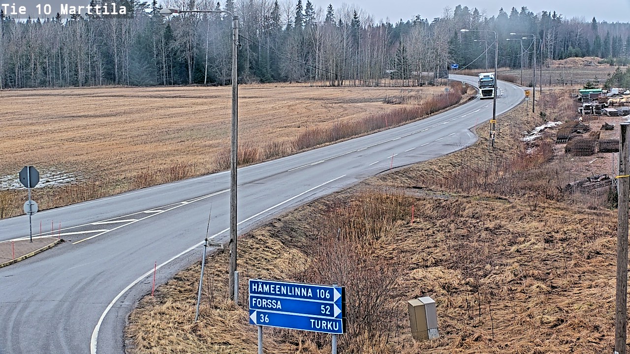 Weather Camera Image Väg 10 S:t Mårtens, Marttila, Varsinais-Suomi