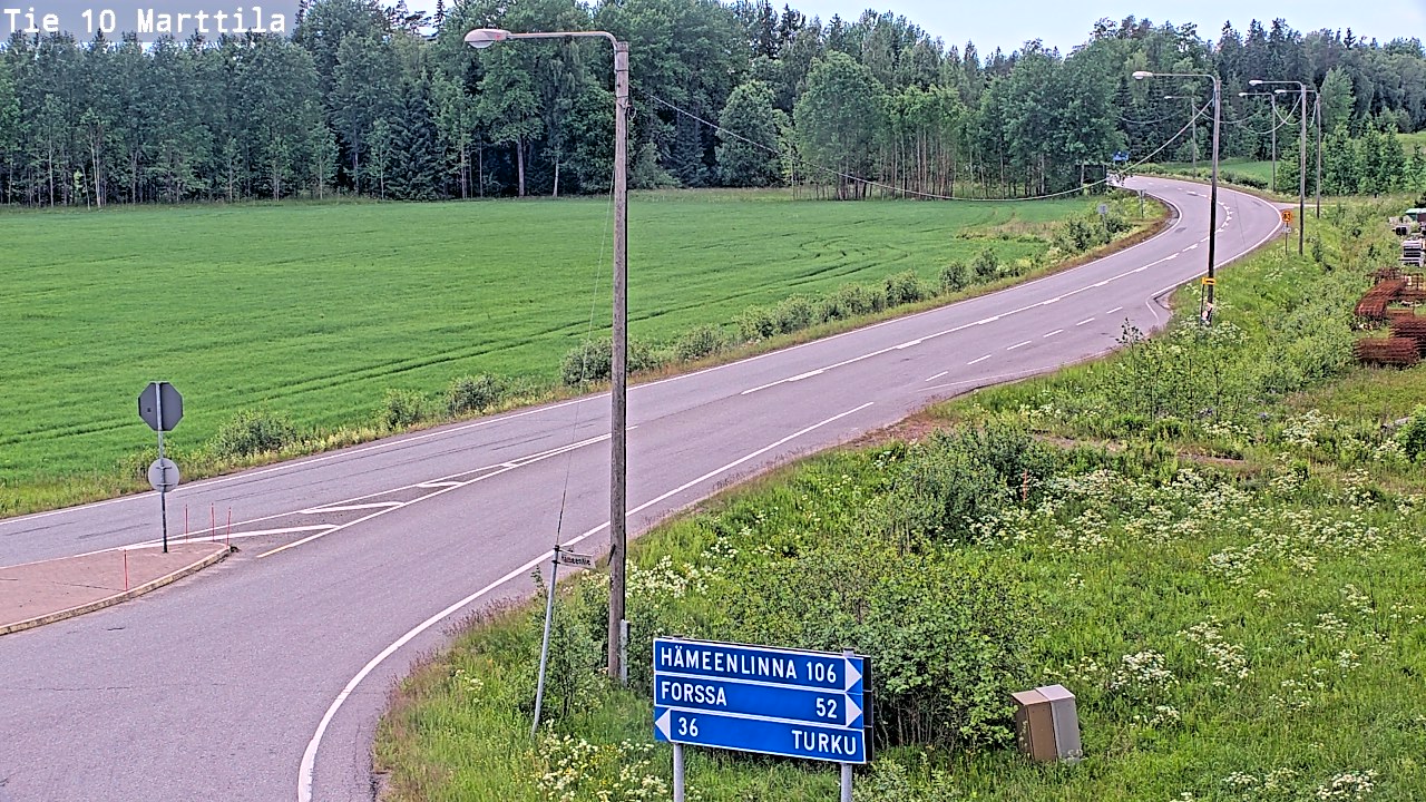 Weather Camera Image Väg 10 S:t Mårtens, Marttila, Varsinais-Suomi