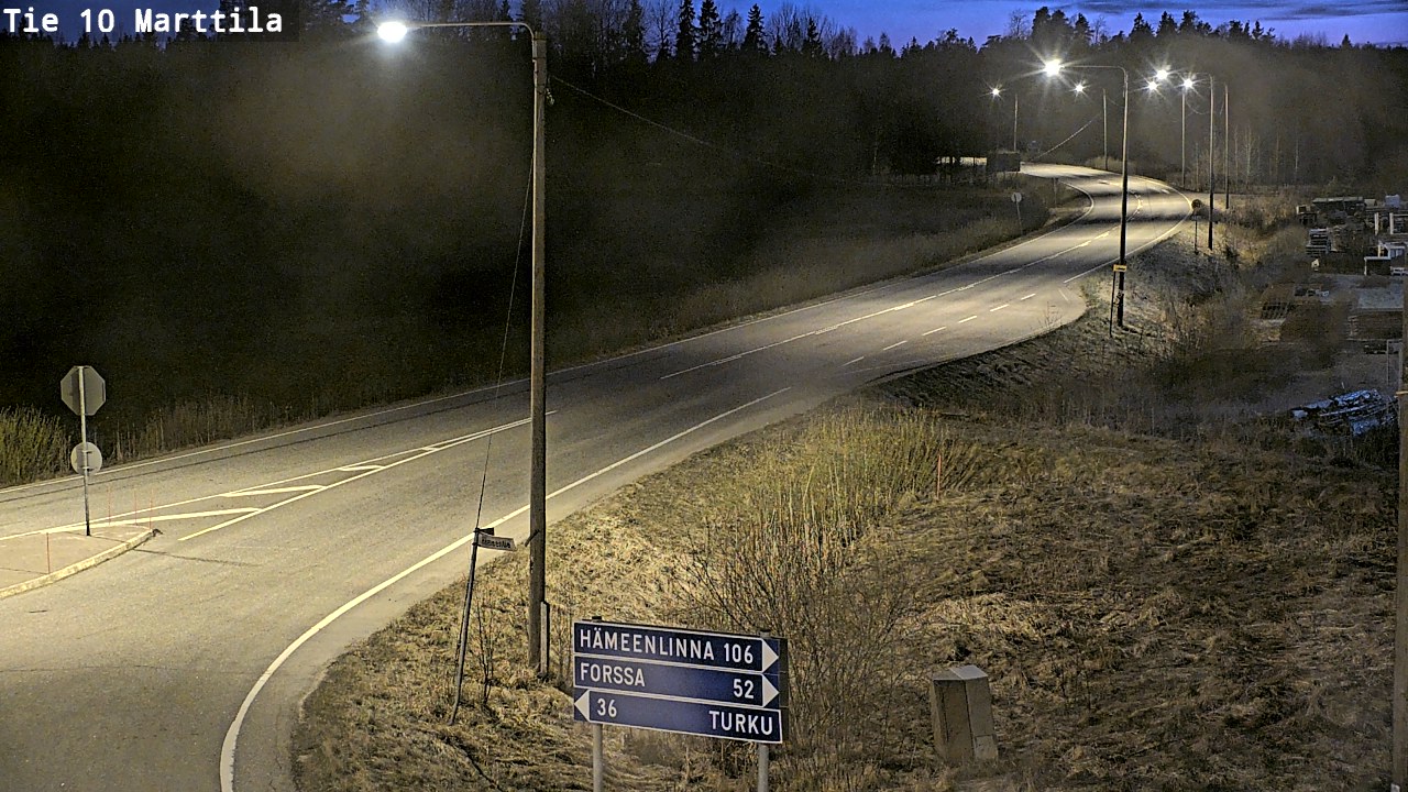 Weather Camera Image Väg 10 S:t Mårtens, Marttila, Varsinais-Suomi