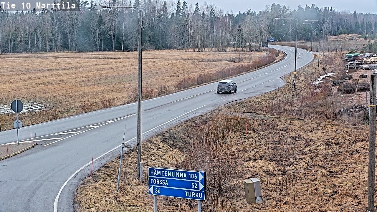 Weather Camera Image Väg 10 S:t Mårtens, Marttila, Varsinais-Suomi