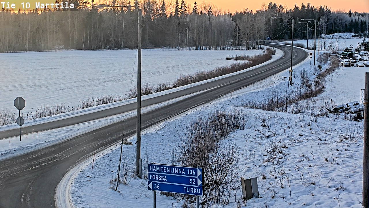 Weather Camera Image Väg 10 S:t Mårtens, Marttila, Varsinais-Suomi