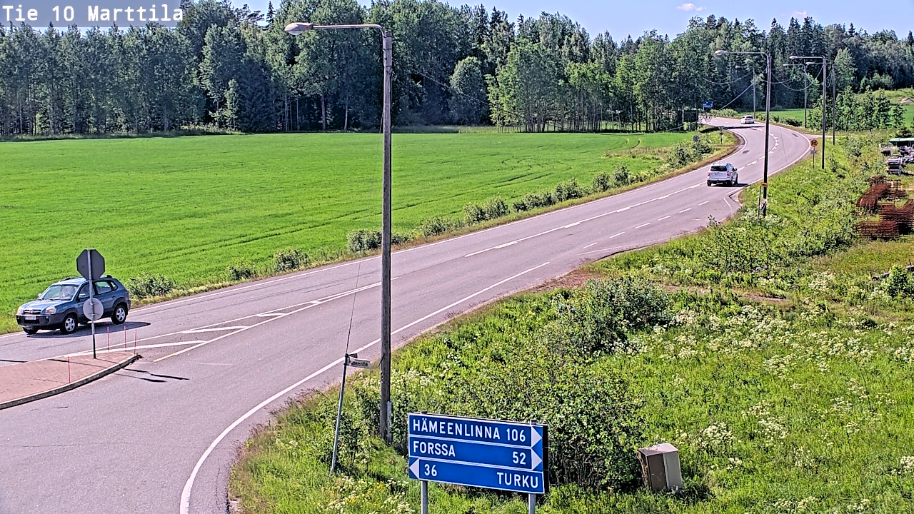 Weather Camera Image Väg 10 S:t Mårtens, Marttila, Varsinais-Suomi