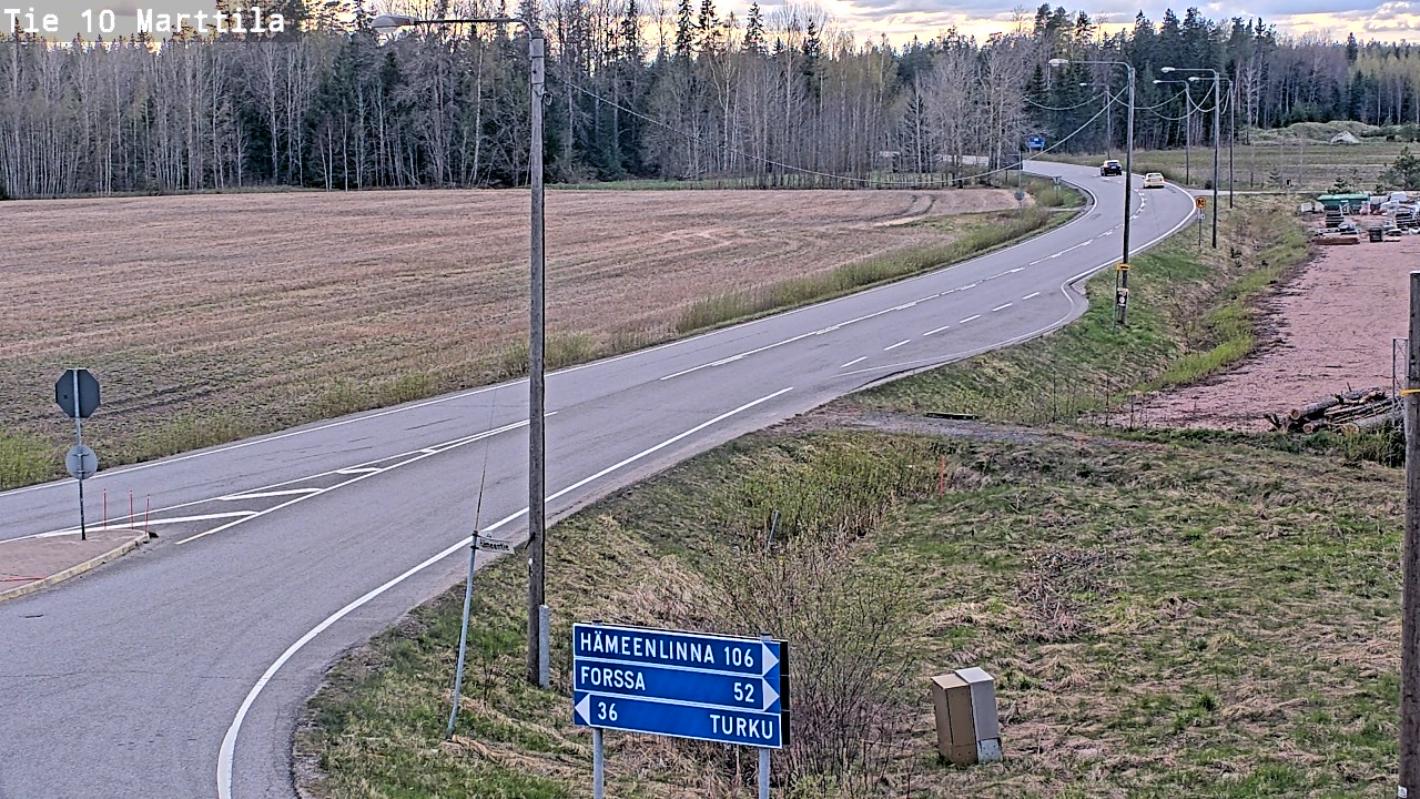 Weather Camera Image Väg 10 S:t Mårtens, Marttila, Varsinais-Suomi