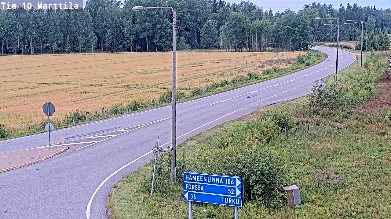 Weather Camera Image Väg 10 S:t Mårtens, Marttila, Varsinais-Suomi