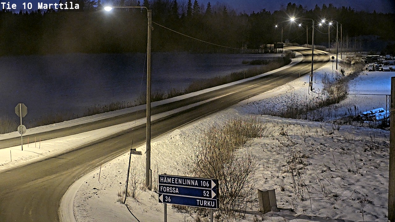 Weather Camera Image Väg 10 S:t Mårtens, Marttila, Varsinais-Suomi
