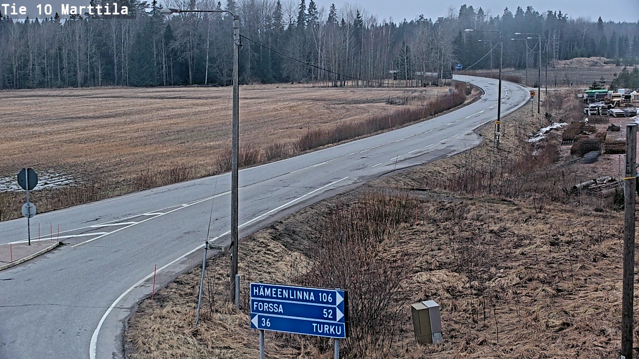 Weather Camera Image Road 10 Marttila, Marttila, Varsinais-Suomi