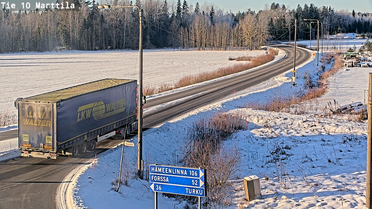 Weather Camera Image Väg 10 S:t Mårtens, Marttila, Varsinais-Suomi