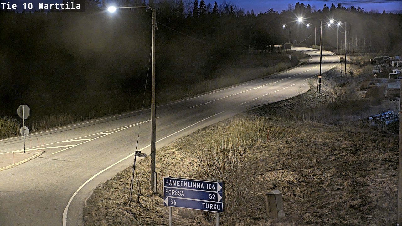 Weather Camera Image Väg 10 S:t Mårtens, Marttila, Varsinais-Suomi