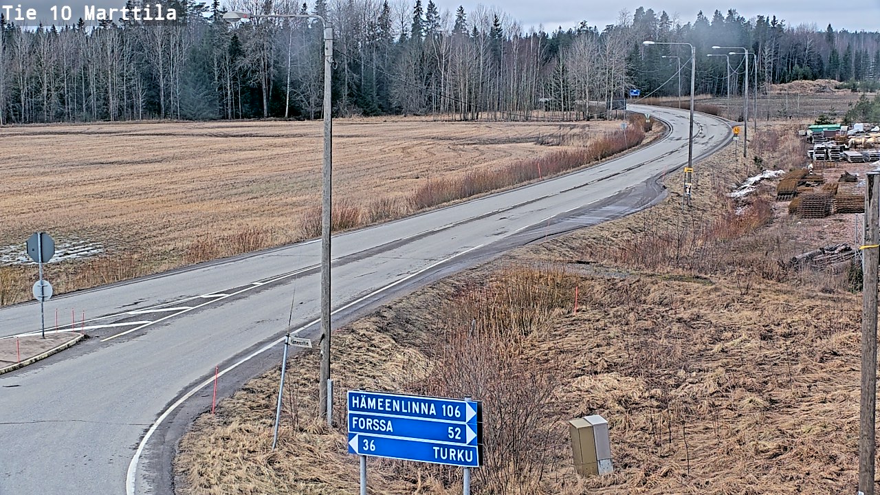 Weather Camera Image Väg 10 S:t Mårtens, Marttila, Varsinais-Suomi