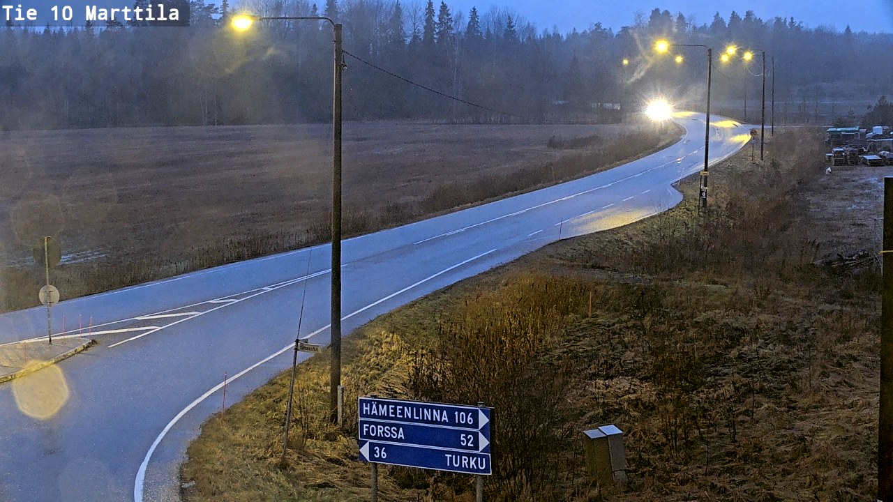 Weather Camera Image Väg 10 S:t Mårtens, Marttila, Varsinais-Suomi