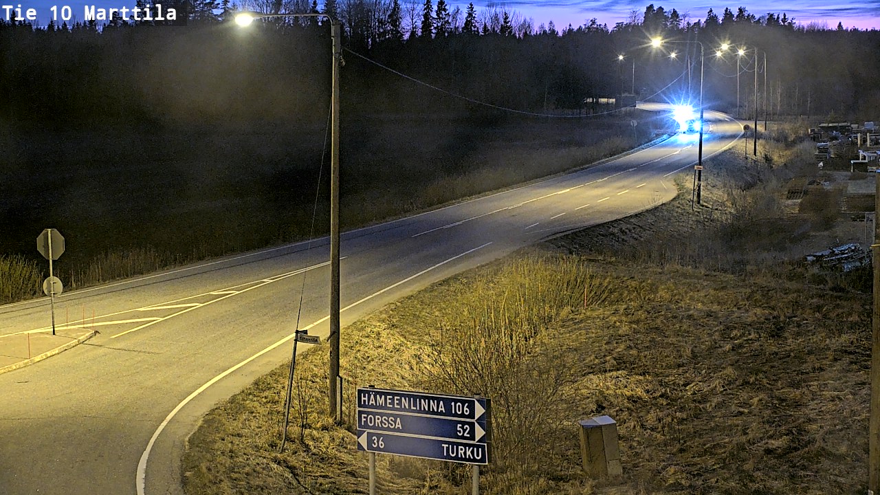 Weather Camera Image Väg 10 S:t Mårtens, Marttila, Varsinais-Suomi