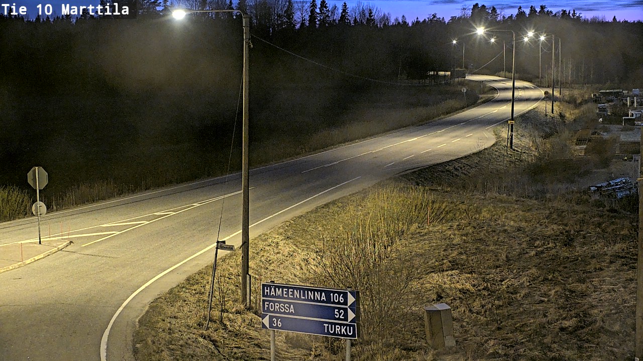 Weather Camera Image Väg 10 S:t Mårtens, Marttila, Varsinais-Suomi