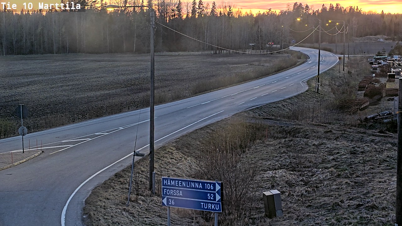 Weather Camera Image Väg 10 S:t Mårtens, Marttila, Varsinais-Suomi