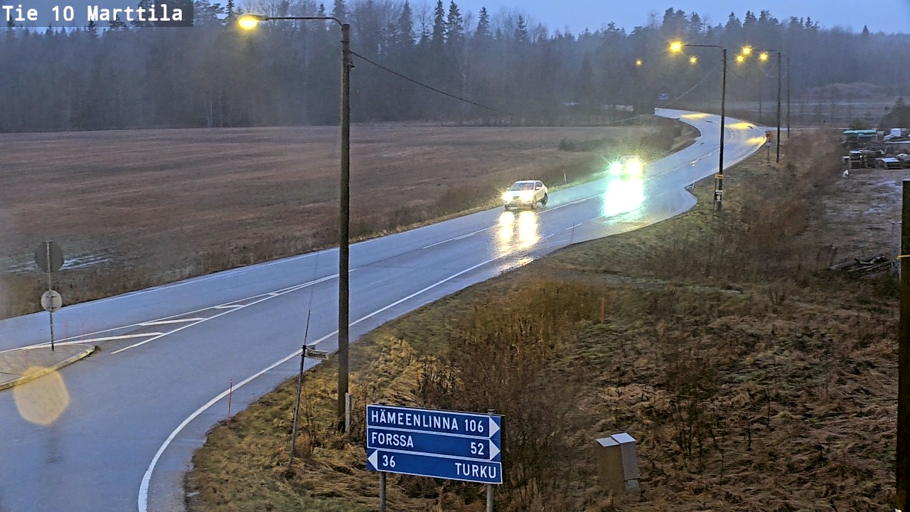 Weather Camera Image Väg 10 S:t Mårtens, Marttila, Varsinais-Suomi