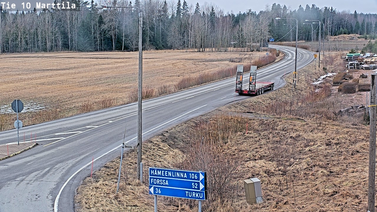 Weather Camera Image Väg 10 S:t Mårtens, Marttila, Varsinais-Suomi