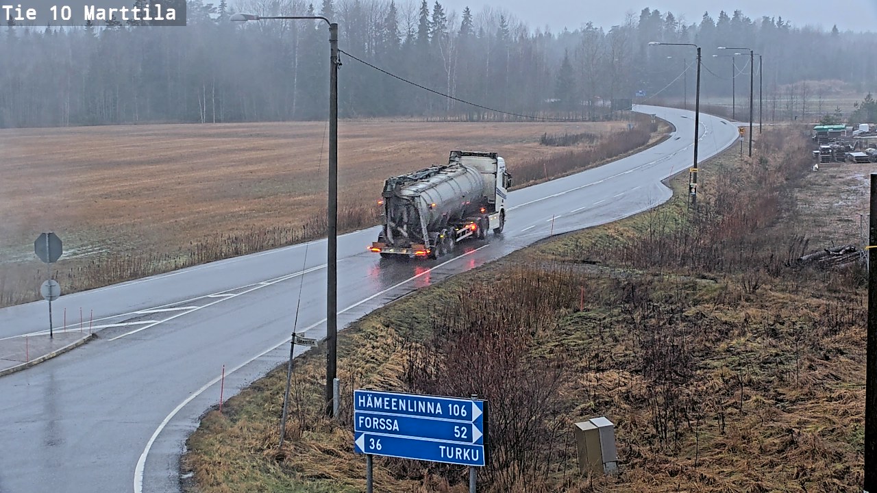 Weather Camera Image Väg 10 S:t Mårtens, Marttila, Varsinais-Suomi