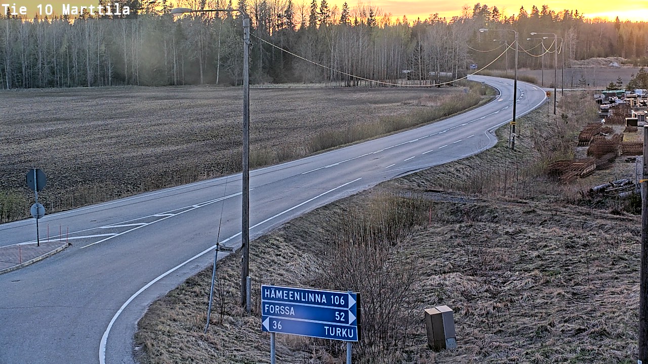 Weather Camera Image Väg 10 S:t Mårtens, Marttila, Varsinais-Suomi