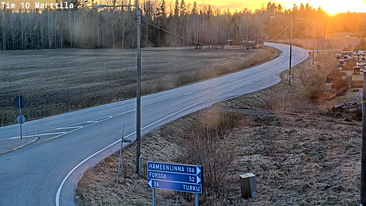 Weather Camera Image Väg 10 S:t Mårtens, Marttila, Varsinais-Suomi