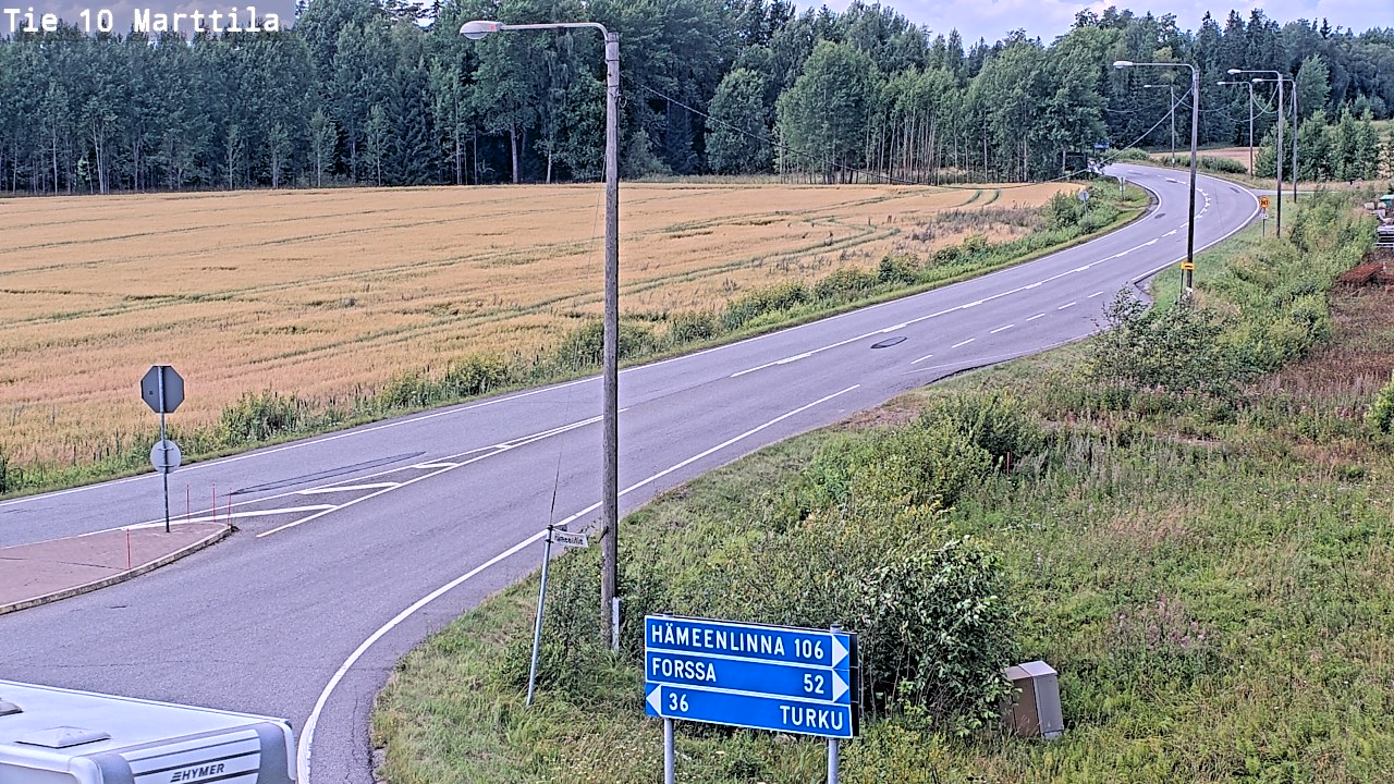 Weather Camera Image Väg 10 S:t Mårtens, Marttila, Varsinais-Suomi
