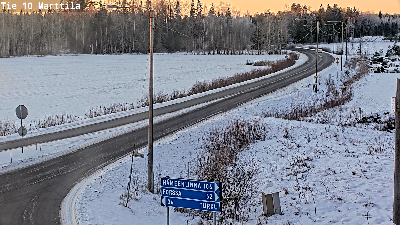Weather Camera Image Väg 10 S:t Mårtens, Marttila, Varsinais-Suomi