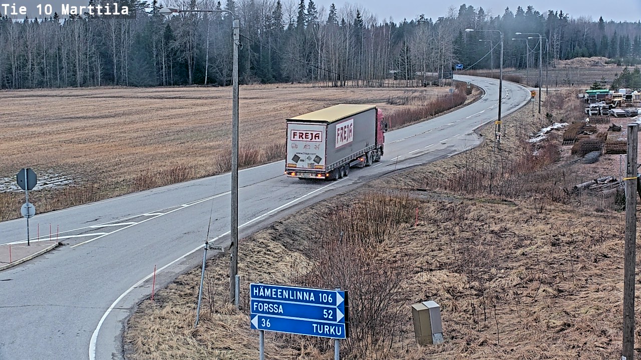 Weather Camera Image Road 10 Marttila, Marttila, Varsinais-Suomi