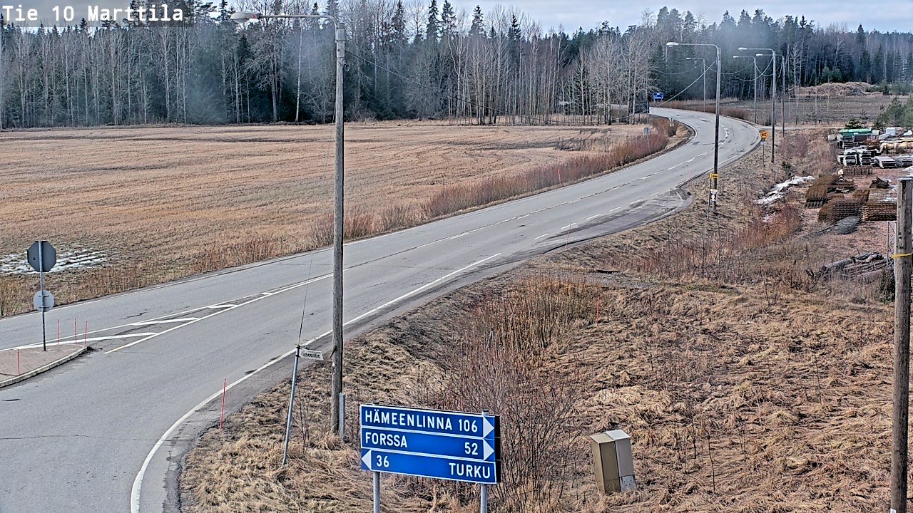 Weather Camera Image Väg 10 S:t Mårtens, Marttila, Varsinais-Suomi