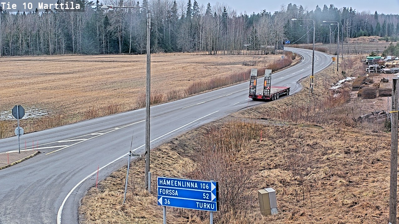 Weather Camera Image Väg 10 S:t Mårtens, Marttila, Varsinais-Suomi