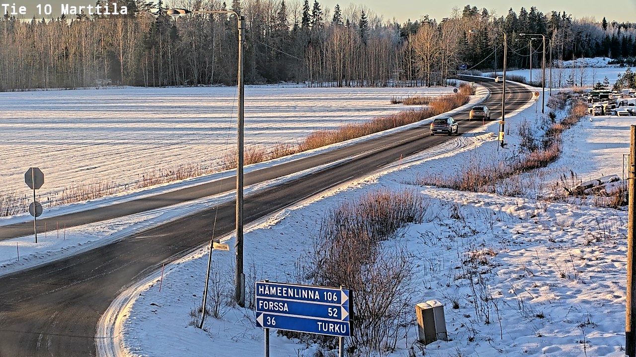 Weather Camera Image Väg 10 S:t Mårtens, Marttila, Varsinais-Suomi