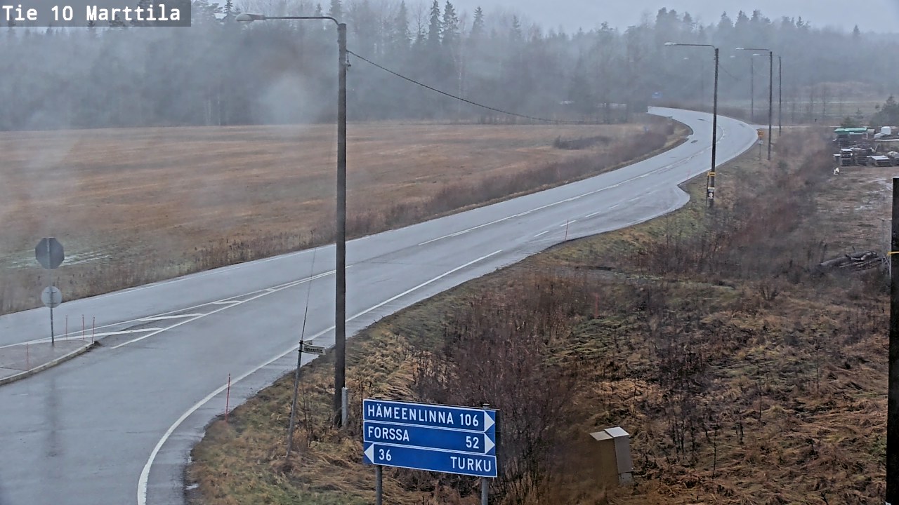 Weather Camera Image Väg 10 S:t Mårtens, Marttila, Varsinais-Suomi